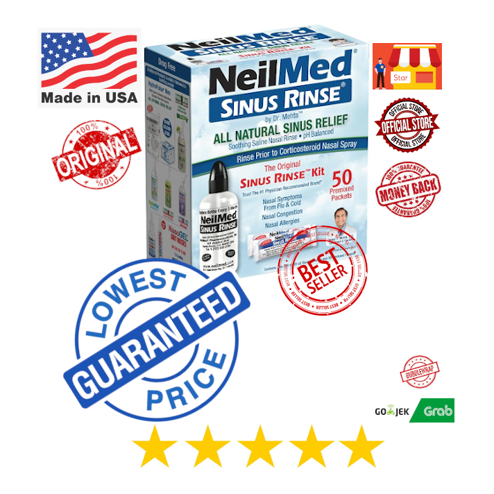 Jual NeilMed Sinus Rinse Kit 50 USA | Complete Sinus Nasal | Neil Med ...