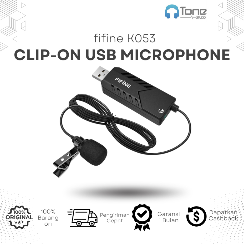 Jual Microphone Fifine K053 Clipon USB Mic Shopee Indonesia