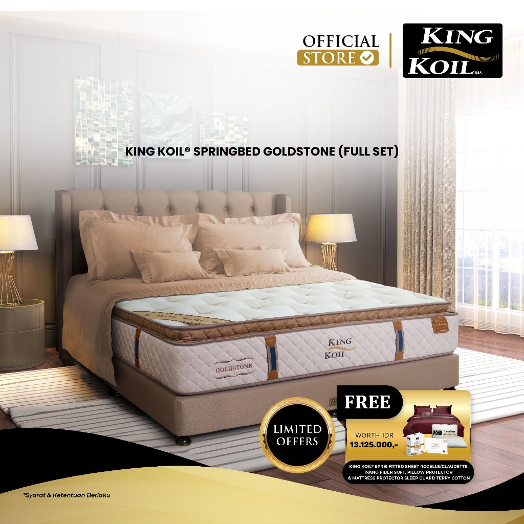 Jual King Koil Kasur Springbed Goldstone (FULL SET) EXCLUSIVE