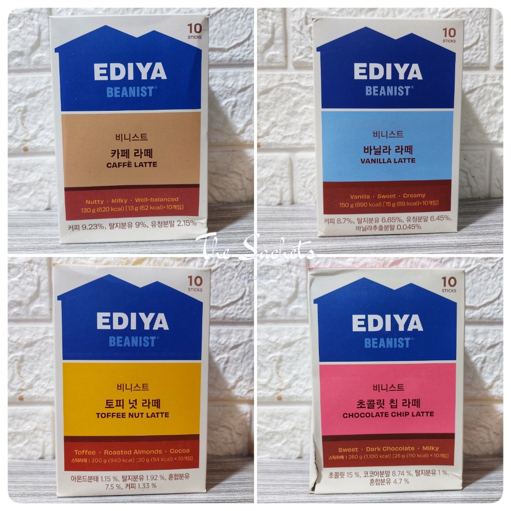 Jual Ediya Coffee Beanist Toffee Nut Chocolate Chip Caffe Latte Sachet