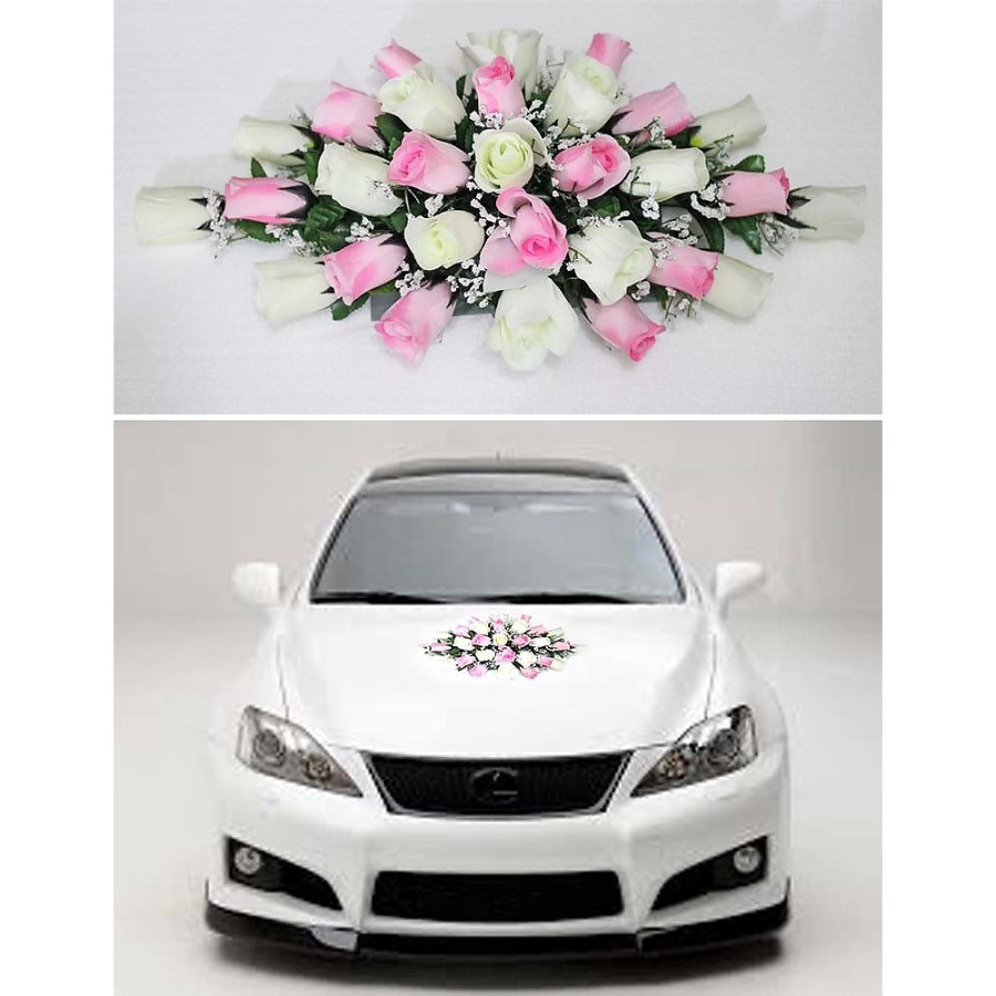 Jual Bunga Plastik Hias Artificial Mobil Pengantin Flower Wedding Car Bunga Mobil Pengantin