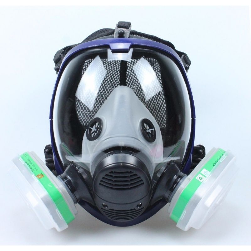 Jual Masker Respirator Gas Mask Full Face 6004CN Cotton Filter - 6800 ...