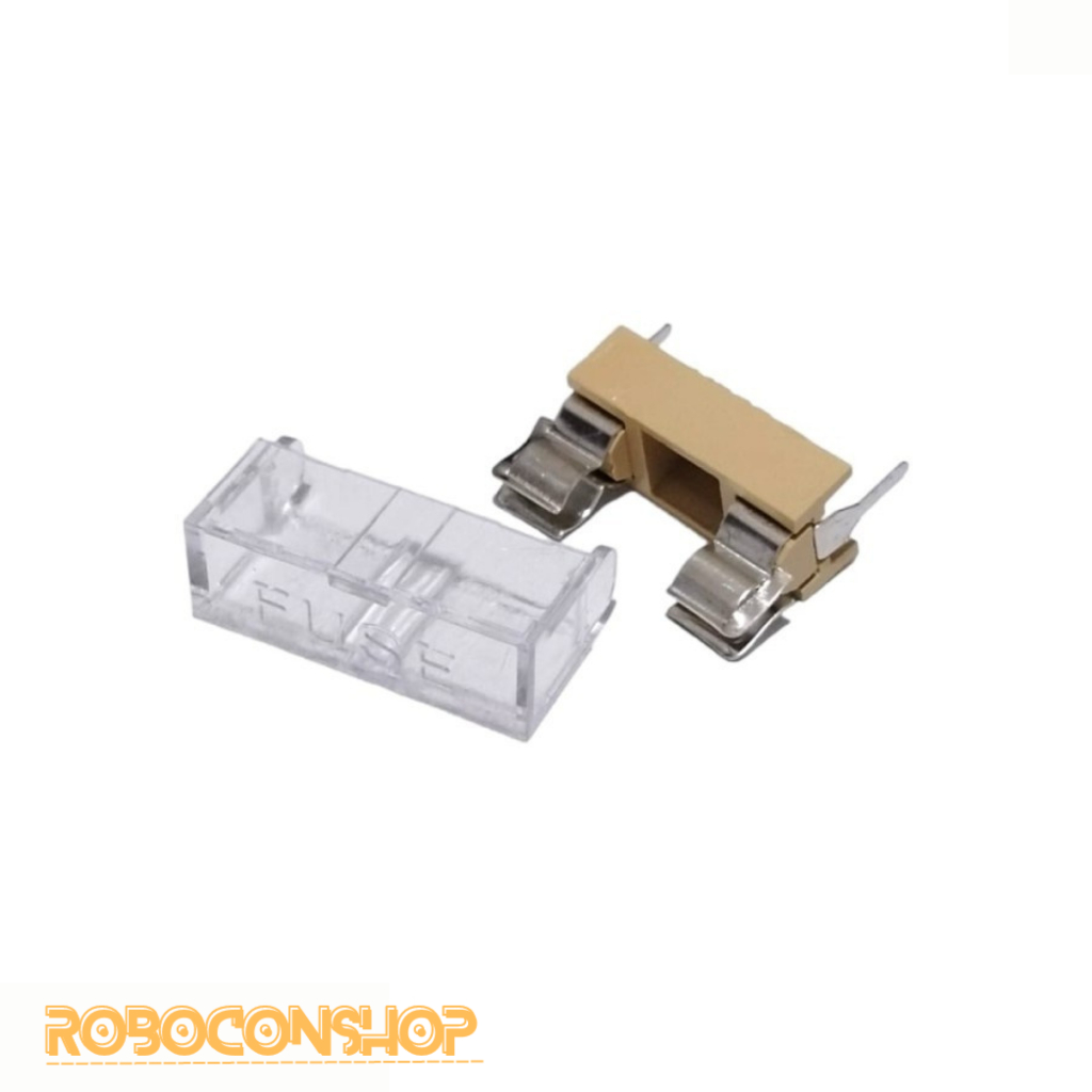 20-Pack Fuse Holders With Transparent Lid – 5x20mm Glass & Ceramic Tube Fuse Boxes
