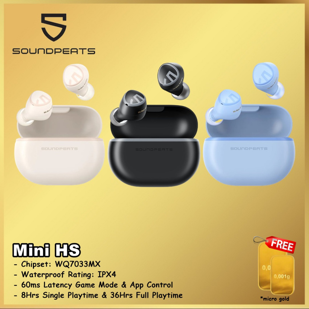 Jual Soundpeats Mini Hs Hi Res True Wireless Earbuds For Work And Music Shopee Indonesia