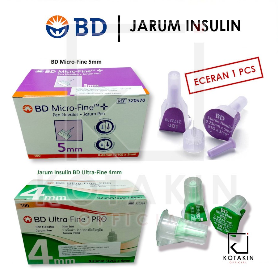 Jual Eceran Jarum Insulin Pen Needle Bd Ultra Fine Hijau Micro