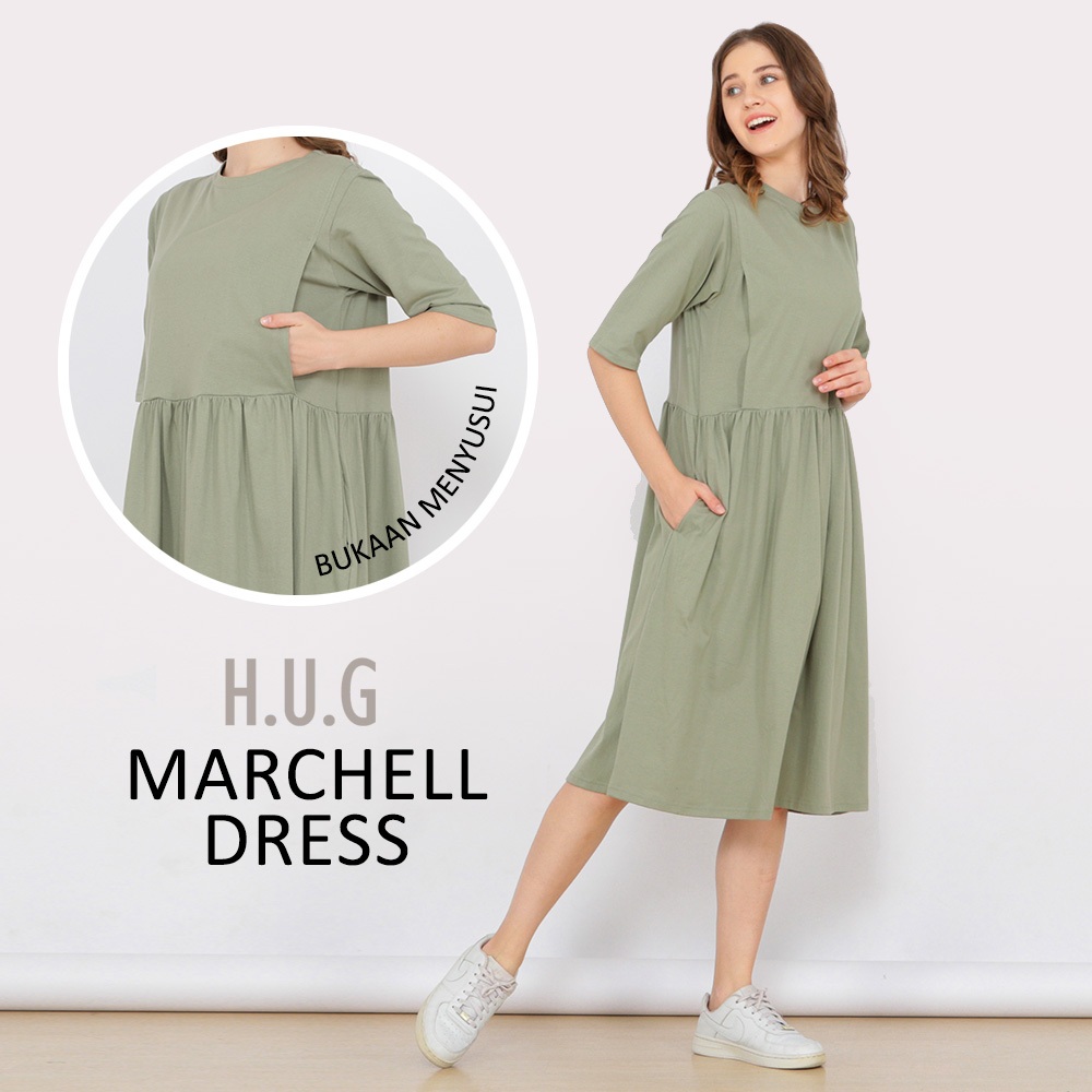 Jual HUG Marchell - Dress Kaos Hamil Dan Menyusui Bumil Busui Friendly ...