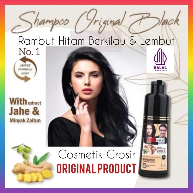 Jual Cultusia Shampoo Original Black Jahe Zaitun Shampo Penghitam