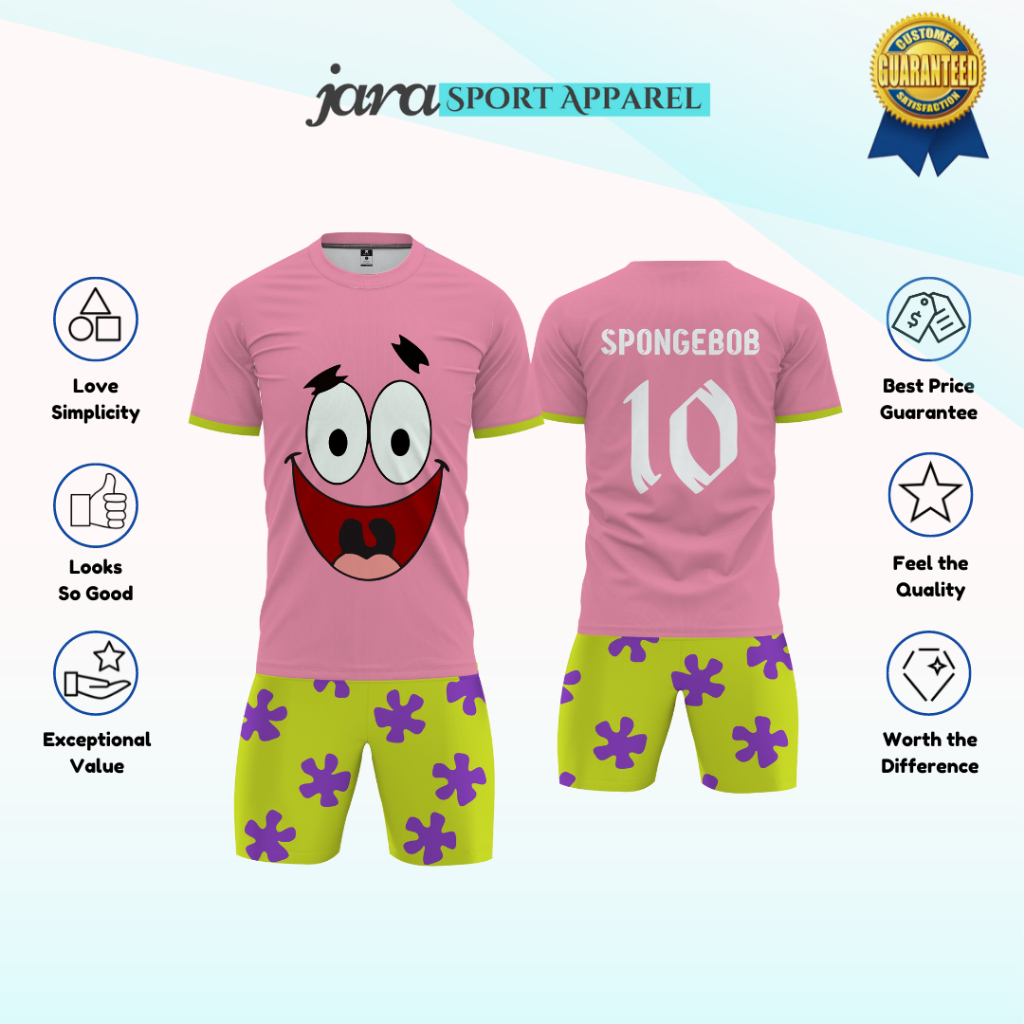 Jual Kaos Jersey Patrick Custom Nama dan Nomor Keren Full Print - Baju ...