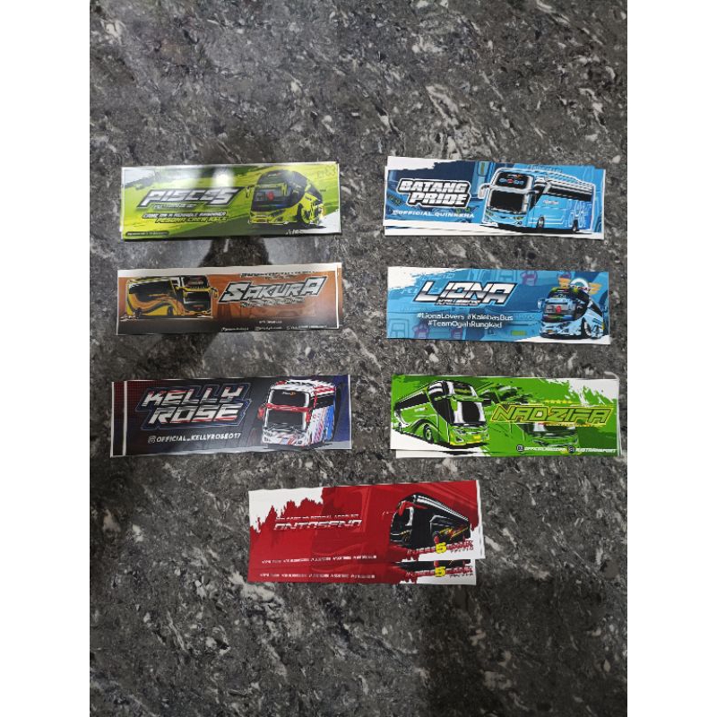 Jual stiker bus murah 7 model terbaru isi 30 pcs | Shopee Indonesia