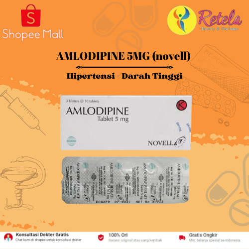 Jual Amlodipine 5Mg 1 Strip 10 Tablet | Shopee Indonesia