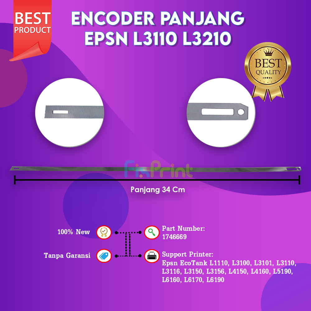 Jual Pita Scale Encoder Panjang Epson L3256 L5190 L5290 L5296 Timing ...