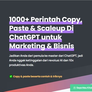 Jual 1000+ Perintah Copy, Paste & Scaleup Di ChatGPT Chat GPT untuk ...