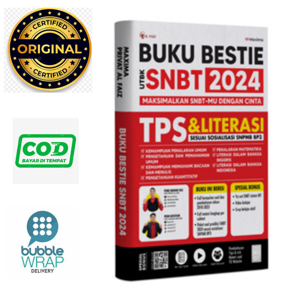 Jual BUKU BESTIE UTBK SNBT 2024 TPS DAN LITERASI MAXIMA ALFAIZ ( Update ...