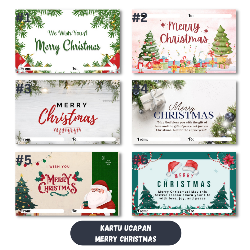 Jual Kartu Ucapan Natal | Kartu Ucapan Merry Christmas | Merry