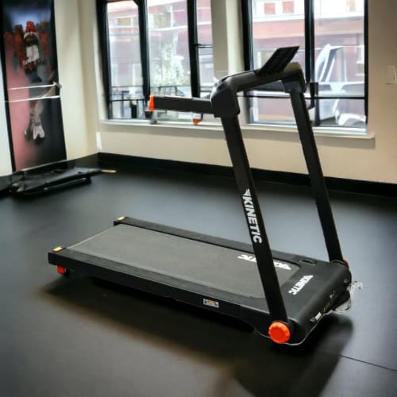 Kinetic motorized online treadmill