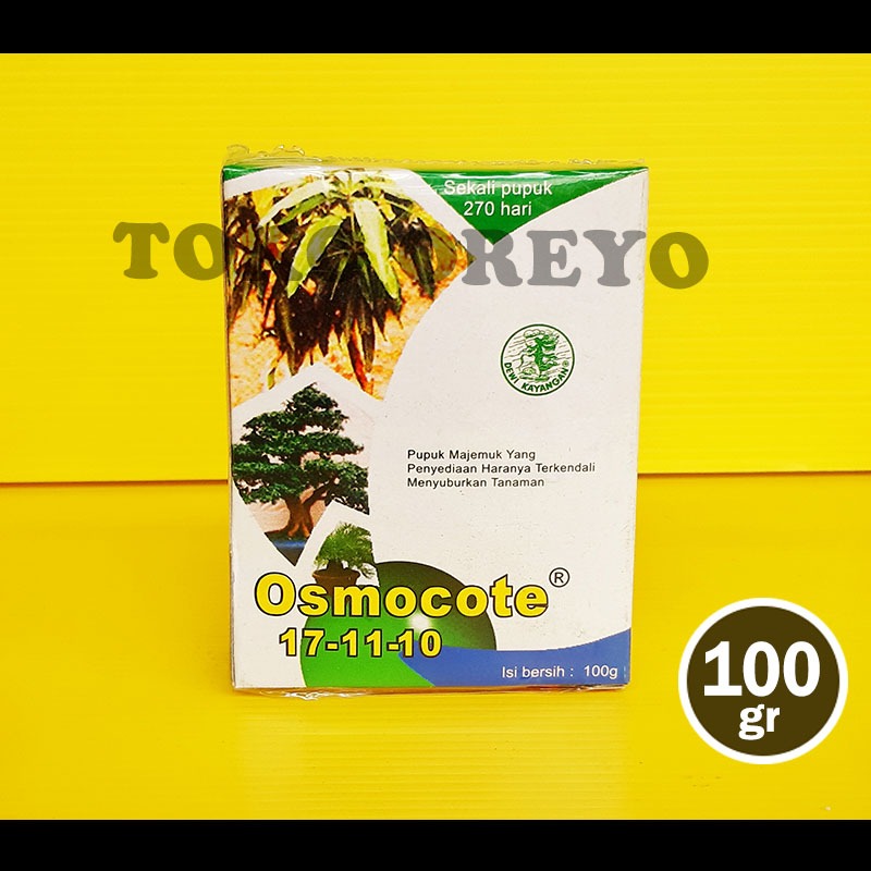 PUPUK OSMOCOTE 17 11 10 100 GRAM KEMASAN PABRIK DEKASTAR DAUN