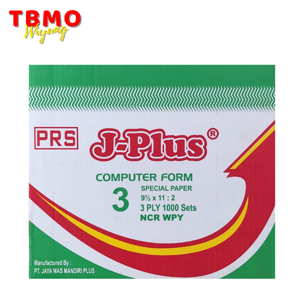 Jual TBMO Continuous Form J-PLUS 3ply PRS 9,5x11:2 / Kertas Thermal ...