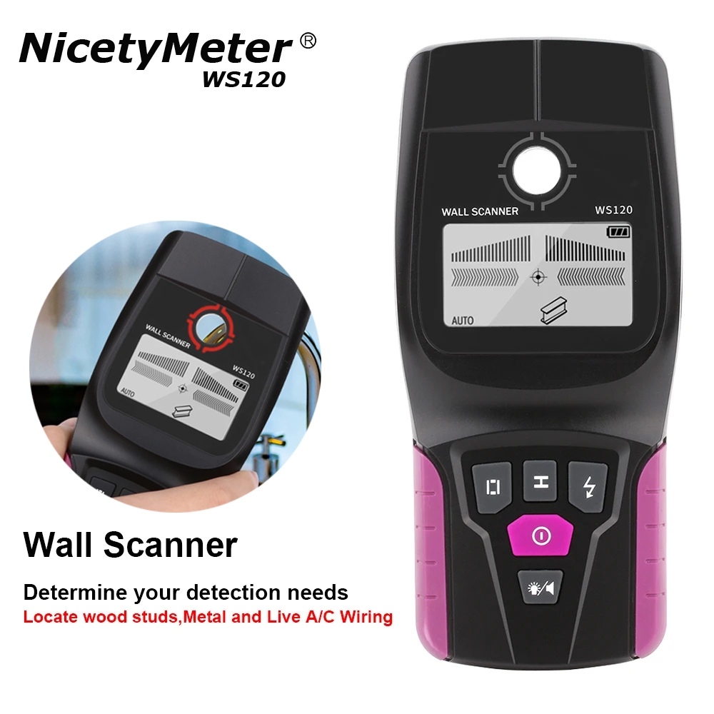 Jual NicetyMeter WS 120 Detektor Dinding Tembok Logam Wall Scanner ...