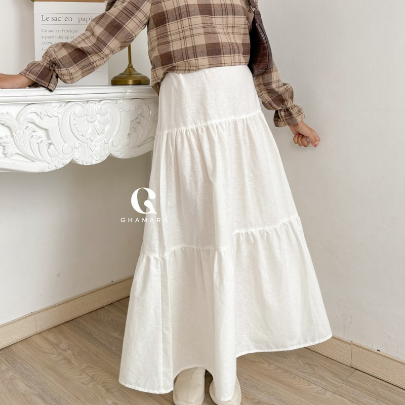 Jual Ghamara • LAVE SKIRT | rok raffle | korean skirt | rok undak ...
