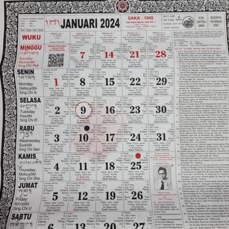 Jual Kalender Dinding Bali 2024 Bangbang Gde Rawi | Shopee Indonesia