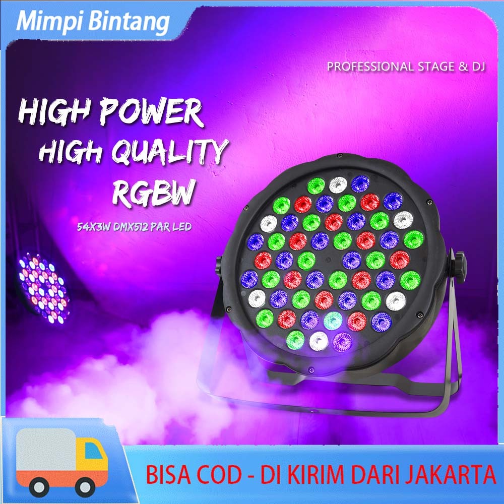 Jual Lampu Sorot Panggung Led Par Rgb Cahaya Disco Warna Warni W