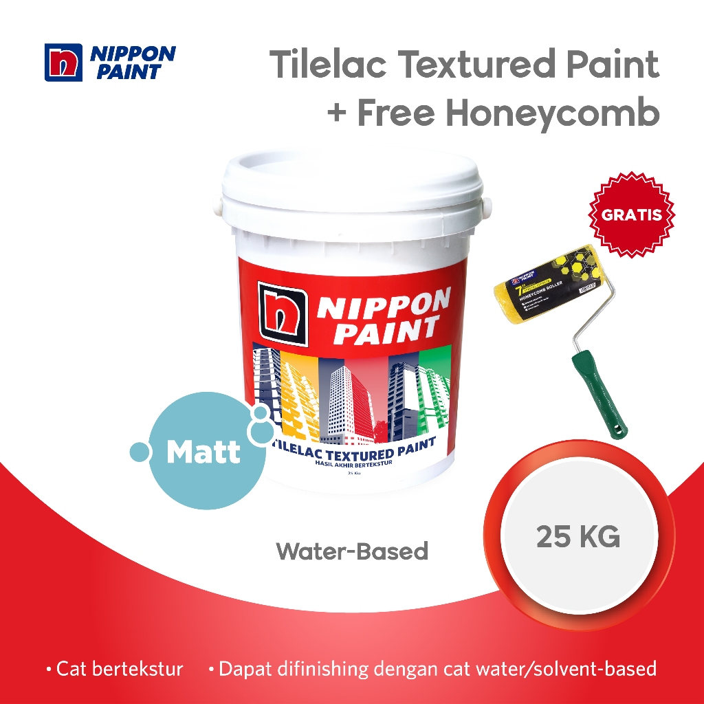 Jual TILELAC TEXTURED PAINT25KG CAT INTERMEDIATE TEKSTUR NIPPON PAINT Shopee Indonesia