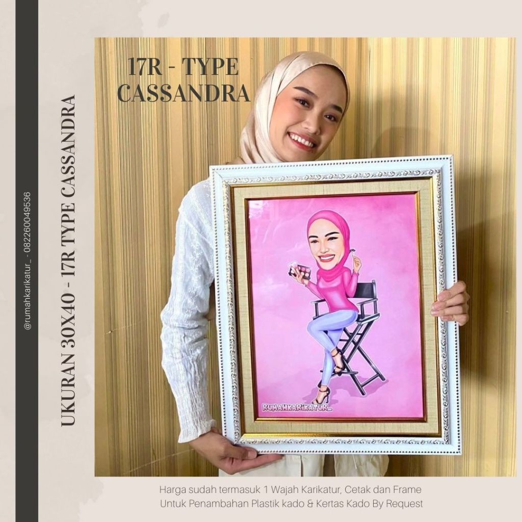 Jual KARIKATUR DENGAN FRAME 17R/TYPE 17R CASSANDRA TANPA KACA - FOTO DI ...