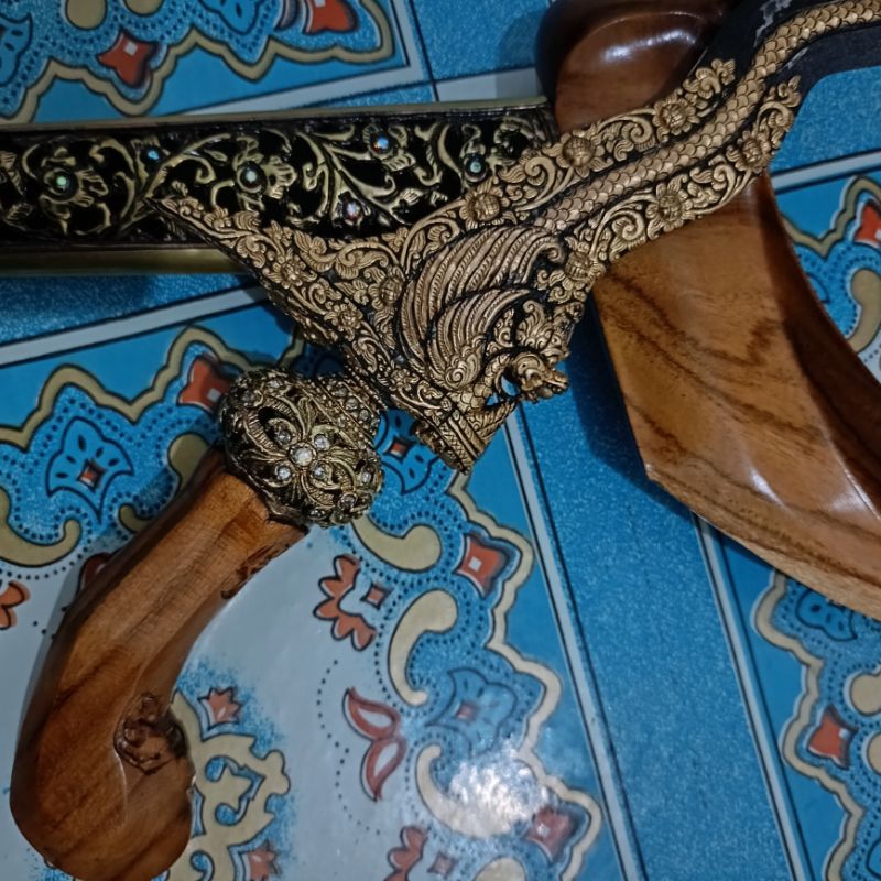 Jual Keris Nogo Lar Mungo Kinatah Sepuh Emas Shopee Indonesia