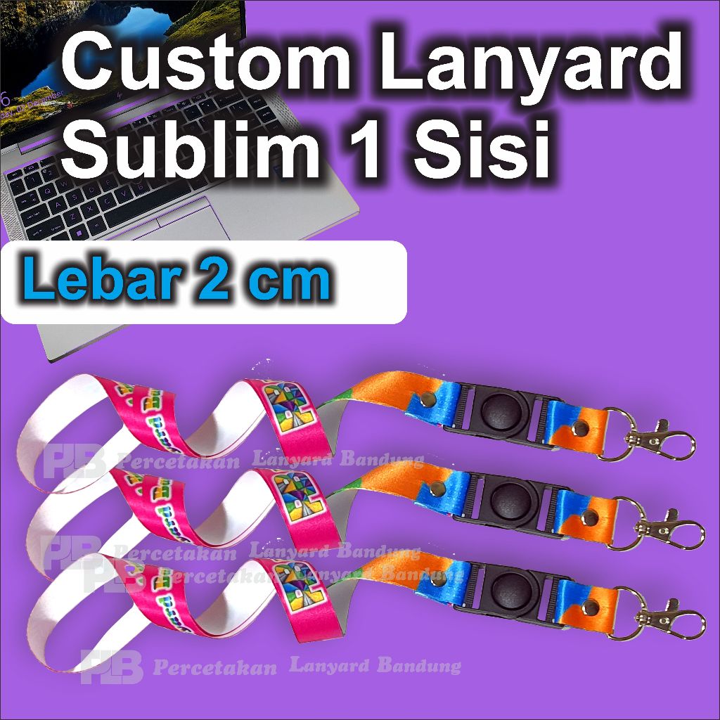 Jual Lanyard Custom Lebar 2cm Tali id Card Printing Sublimasi Desain ...