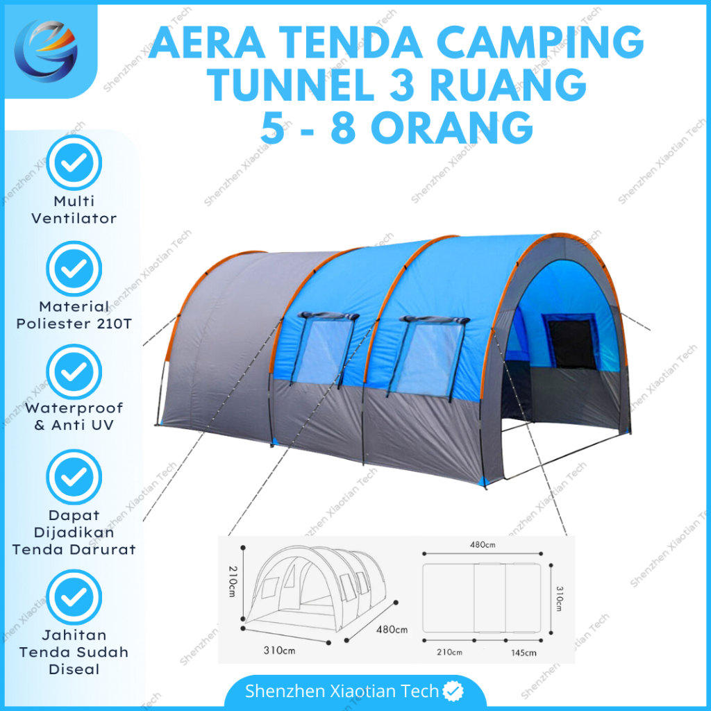 Jual Aera Tenda Tunnel Camping Tunnel Tent Orang Tenda Camping