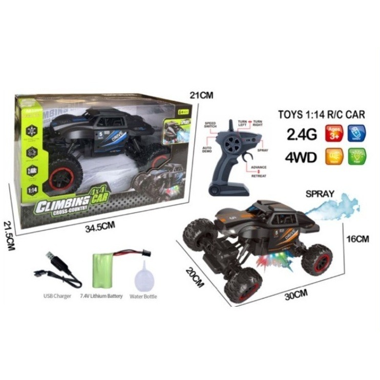 Jual Mobil Remot Control 4 WD Mainan Anak Crawler 4WD WaterSpray Car RC ...