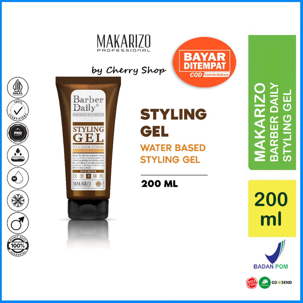 Jual [STYLING GEL 5IN1 BENIFIT] [BPOM] Makarizo Professional Barber