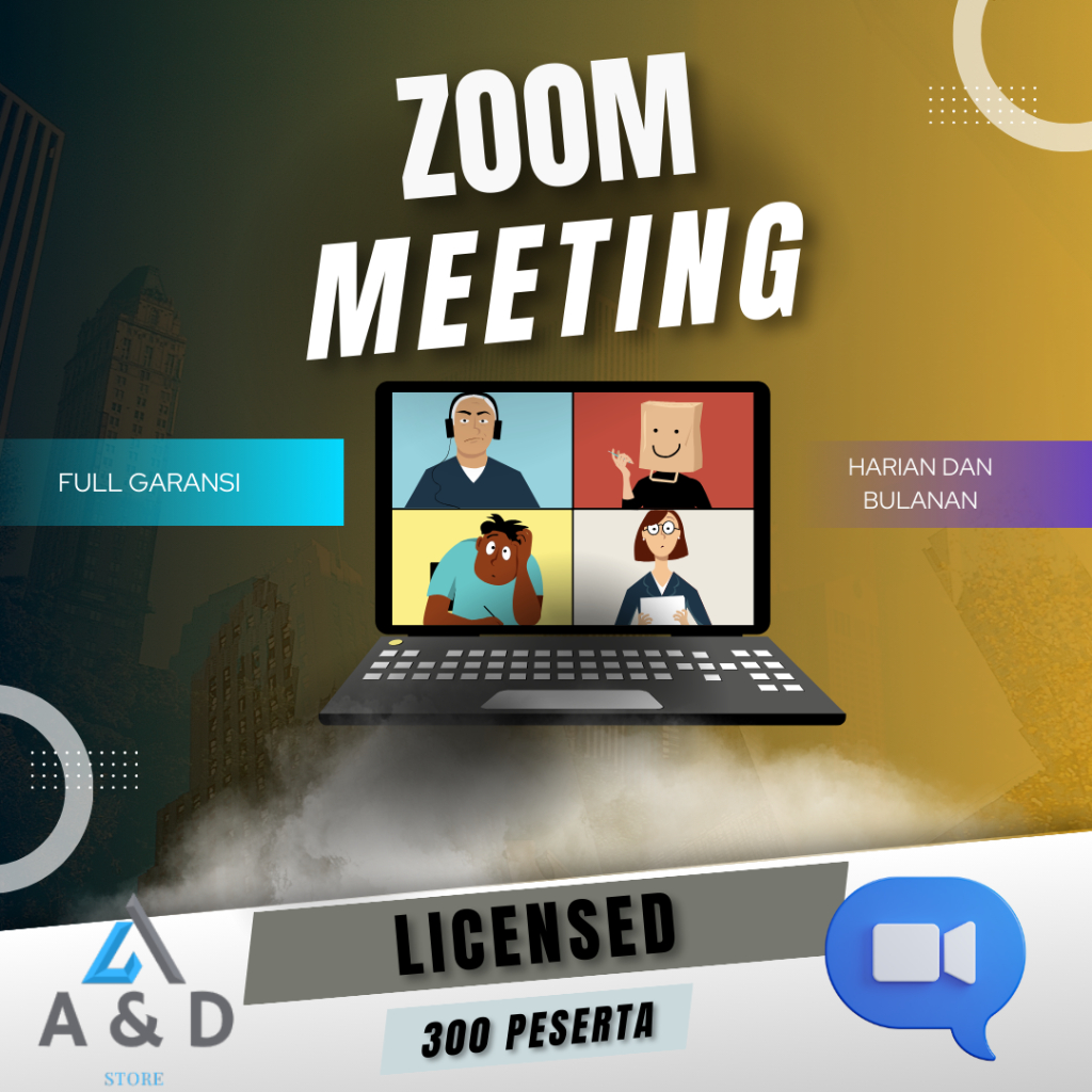 Jual Zoom Meeting Premium 300 Peserta Sewa Harian Bulanan Bergaransi