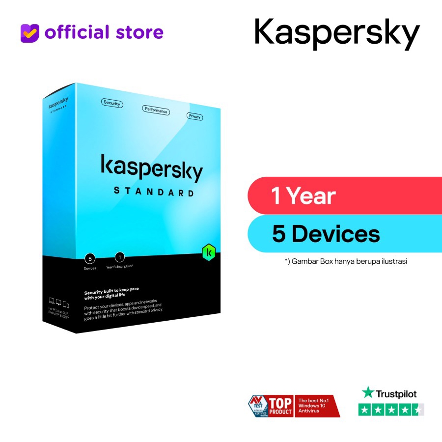 Jual Antivirus Kaspersky Standard - 5 Device 1 Year | Shopee Indonesia