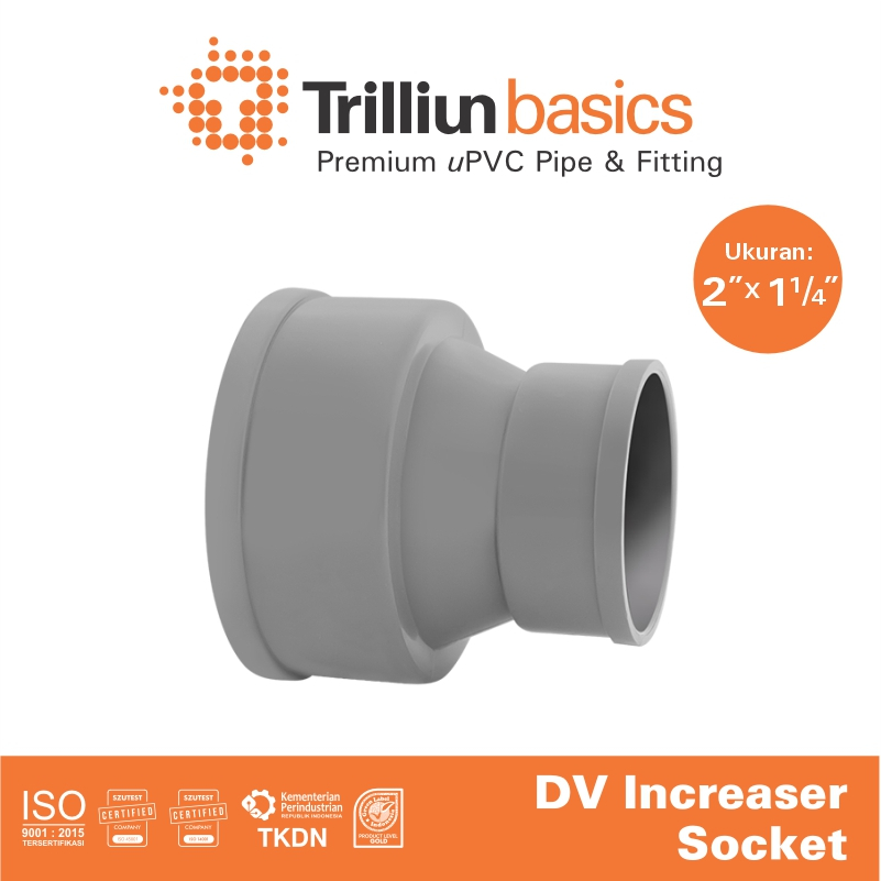 Jual Fitting Pipa uPVC Trilliunbasics DV Increaser Socket 2