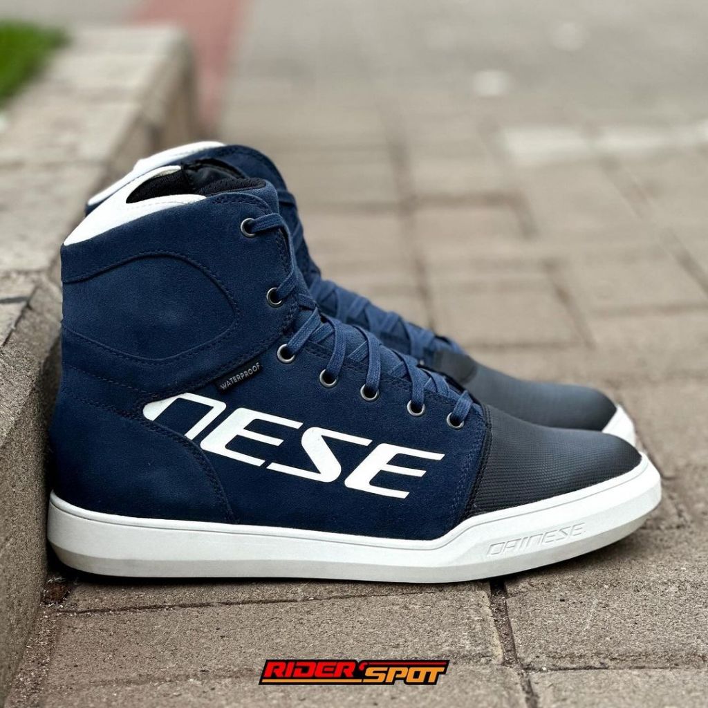 Jual Sepatu Riding Shoes DAINESE YORK D-WP Black Iris White Touring ...