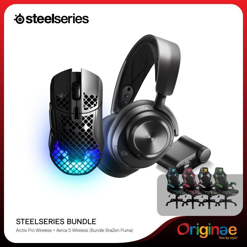 Jual Steelseries Arctis Nova Pro Wireless + Aerox 5 Wireless + BraZen