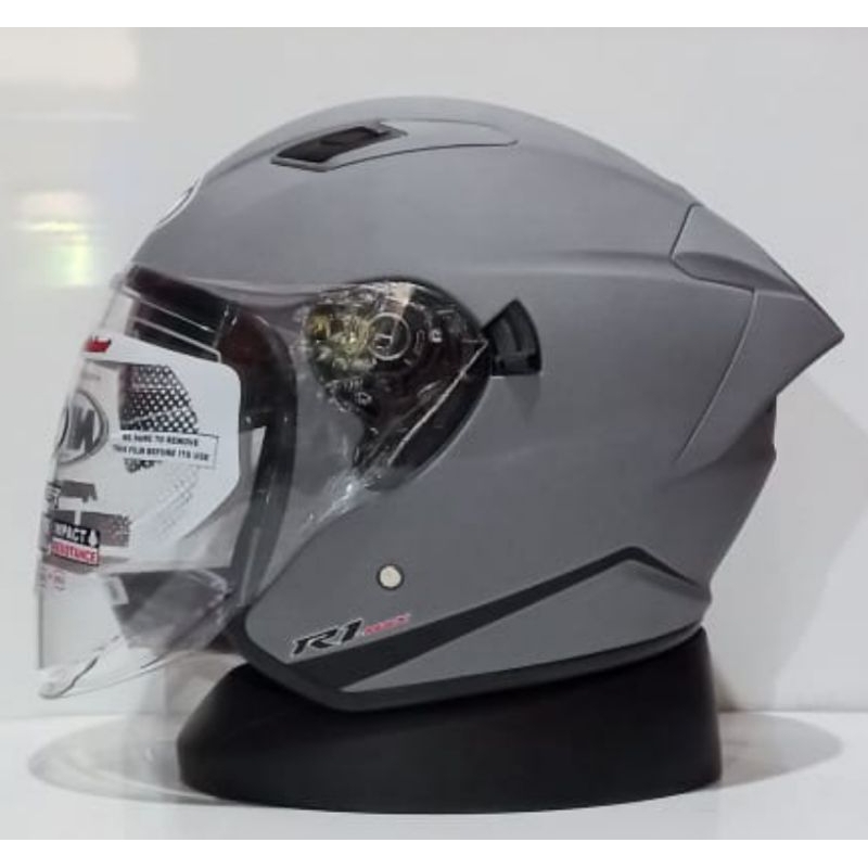 Jual Helm NHK R1 MAX SOLID BLACK,WHITE,GREYY DOF 100%ORIGINAL HELM ...