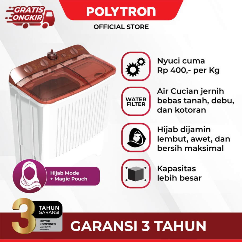 Jual Polytron Mesin Cuci Tabung Primadona Giant Kg Pwm N