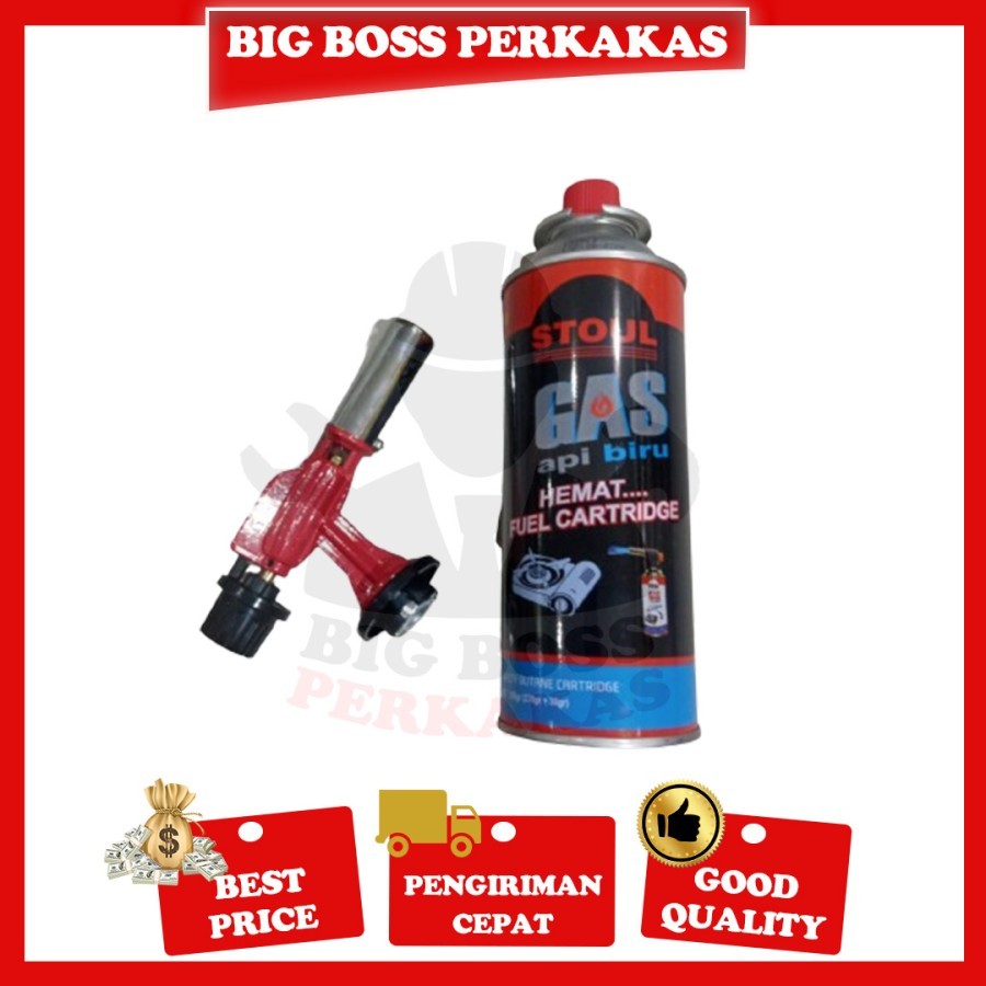 Jual paket murah gas torch dan gas refill 250gram / set flame gun