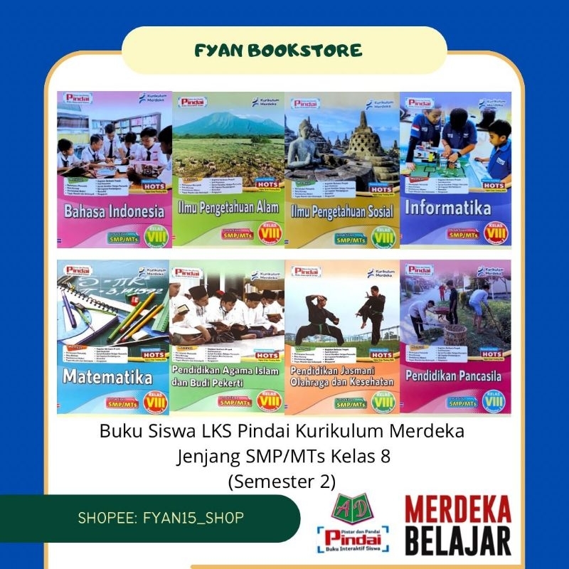 Jual Fyan Book Store: Buku LKS Pindai Untuk Siswa SMP/MTs Kelas 8 ...