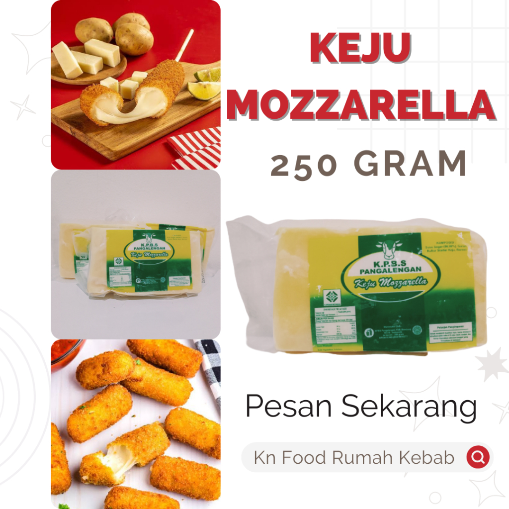 Jual Keju Mozarella 250 gr Keju Mozzarella Shopee Indonesia