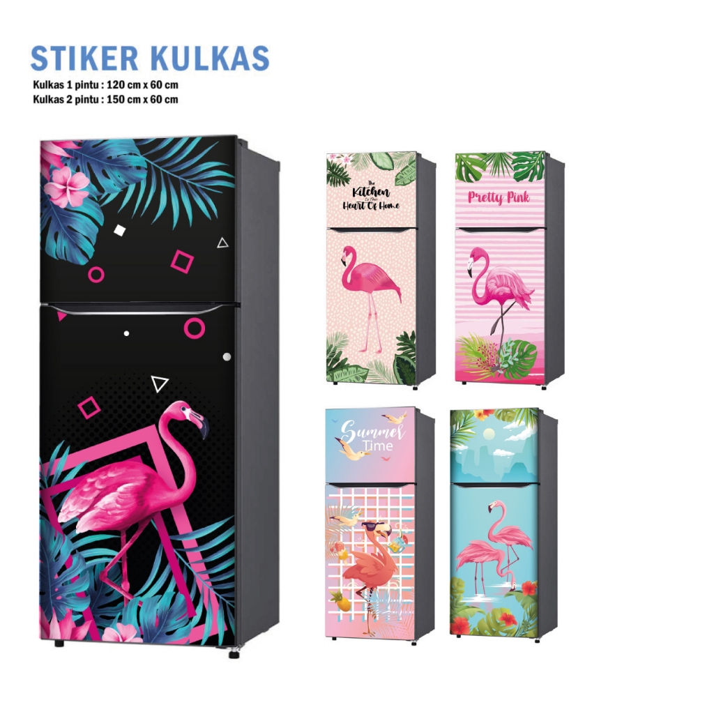 Jual Stiker Kulkas 1 Pintu dan Sticker Kulkas 2 pintu Flamingo | Shopee ...