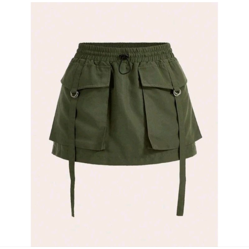 Jual gabutshop80_cargo pocket rok mini skirt/rok mini cargo | Shopee ...