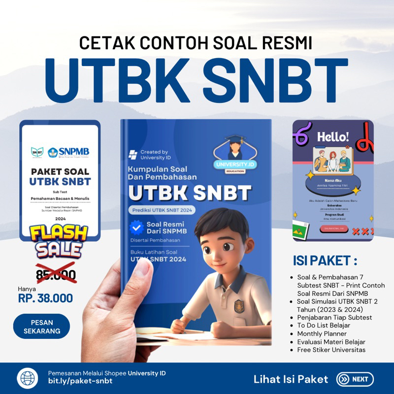 Jual Paket Utbk Snbt 2024 Cetak Soal Resmi Snpmb Jurnal Belajar 