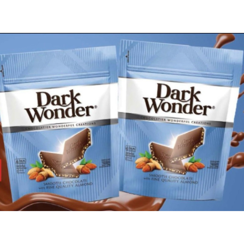 Jual Dark Wonder Fine Chocolate Almond 140 gr Premium Dark Chocolate ...