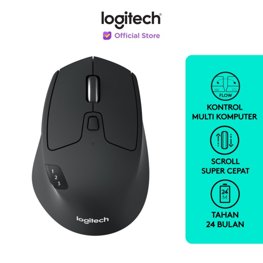 Jual Logitech M720 Mouse Wireless Bluetooth Multi-Device Hyper Fast ...