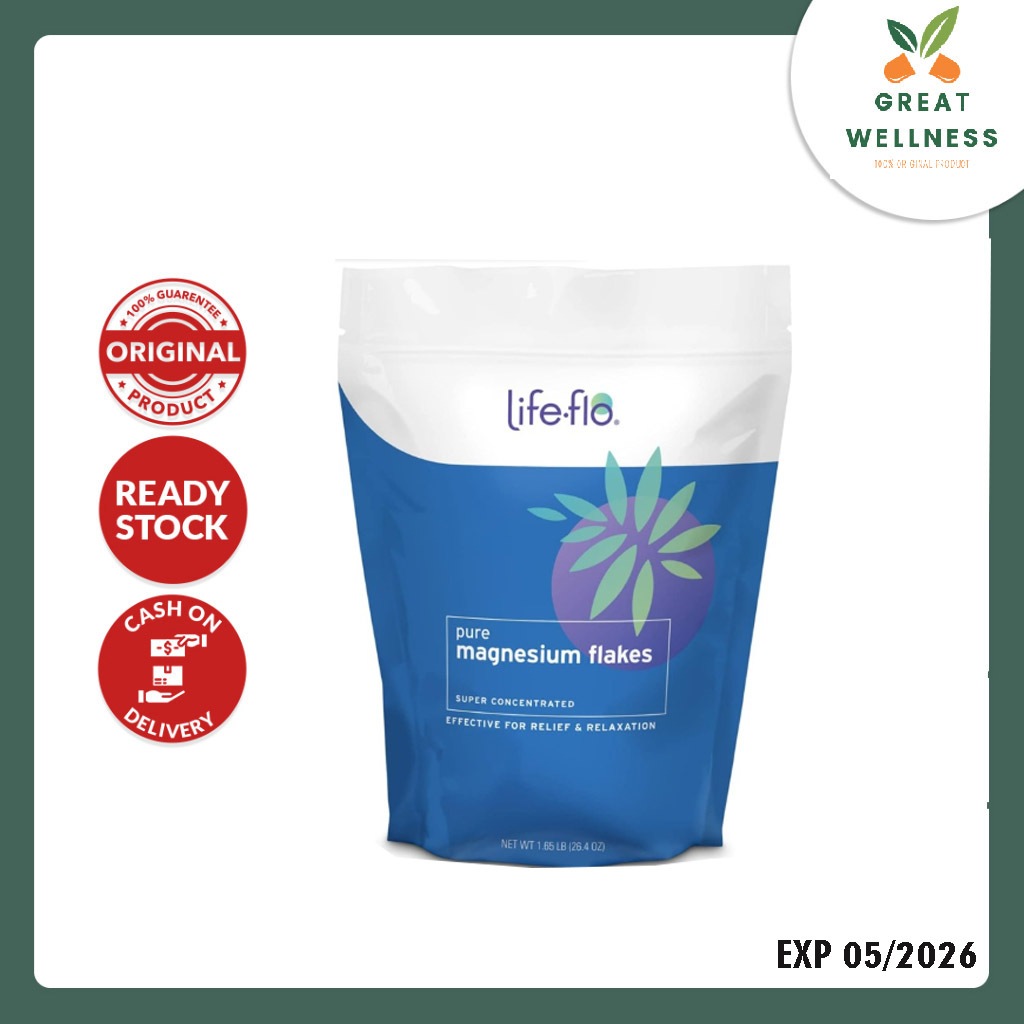 Jual (ORIGINAL) LifeFlo Pure Magnesium Flakes Chloride Brine Bath Salt