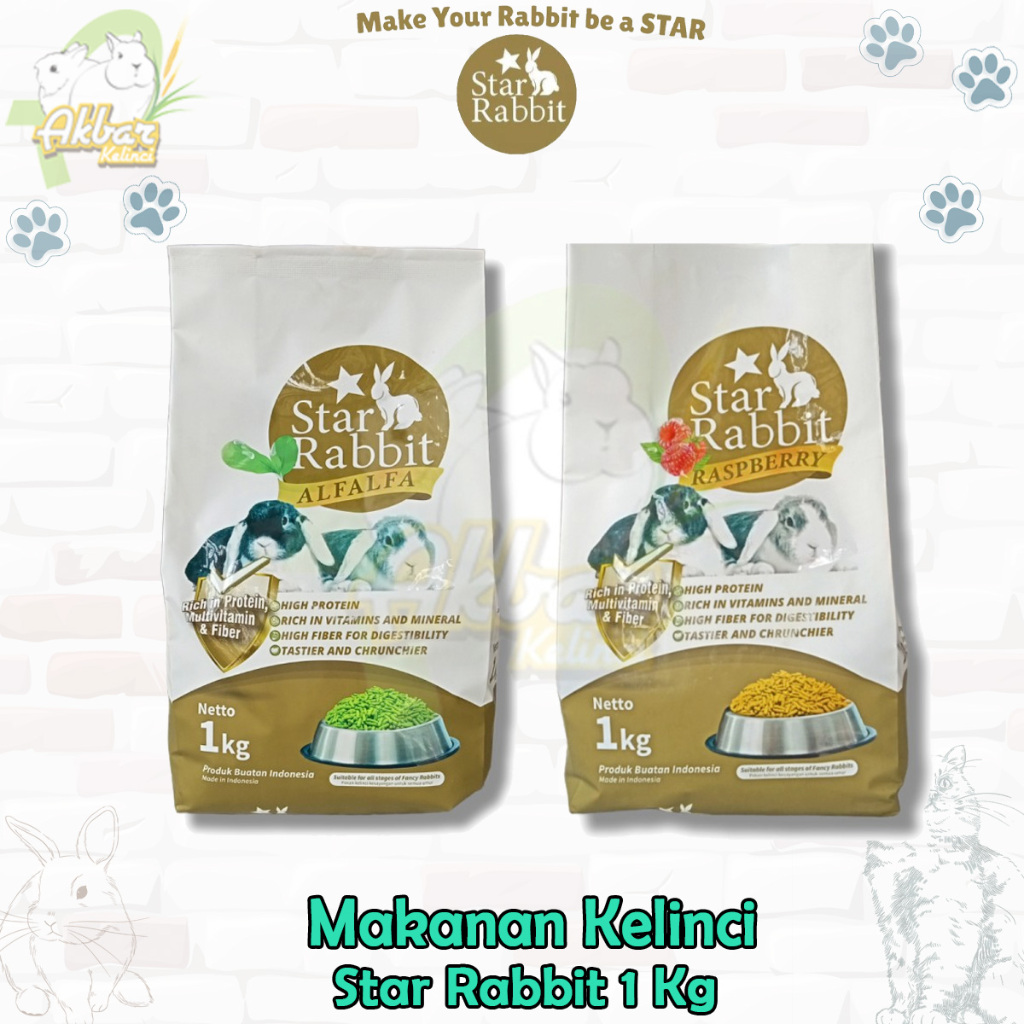 Jual Star Rabbit 1 kg Freshpack | Makanan Pelet Kelinci Star Rabbit ...