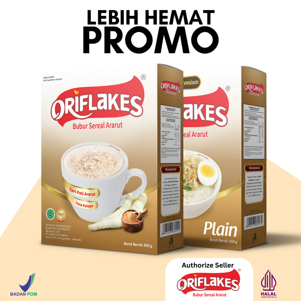 Oriflakes Original Sereal Umbi Garut Maag & Asam Lambung 350 gr